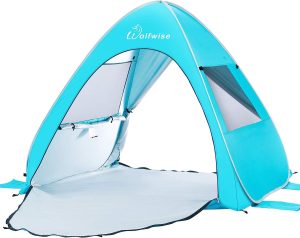 a pop up tent is a toddler beach essential