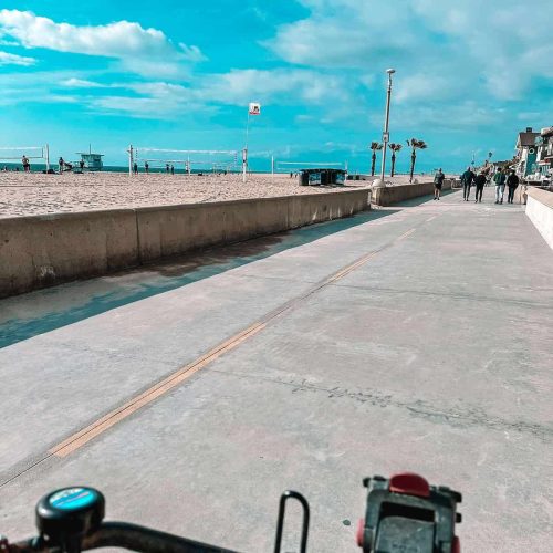 biking the strand is a great activity when visiting hermosa beach with kids