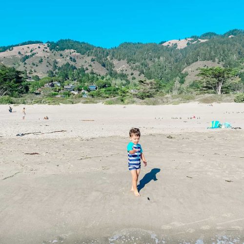one of the best things to do in stinson beach with kids is to hit the beach!